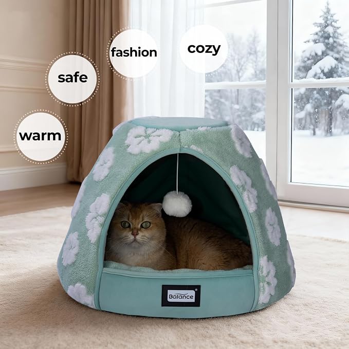 BALANCE Cat Beds for Indoor Cats, 2-in-1 Cat Bed Cave - Image 7