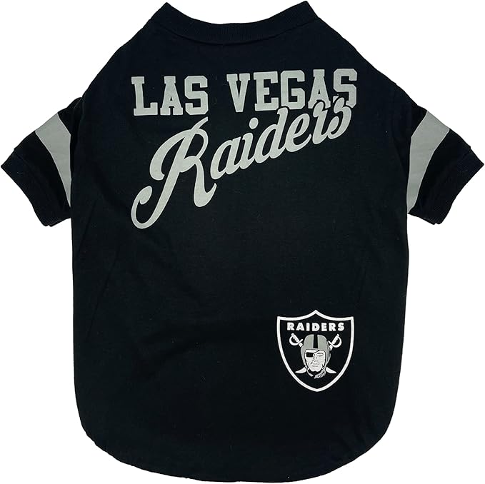 Pets First NFL Las Vegas Raiders T-Shirt Dogs & Cats, Medium. Football Dog - Image 3