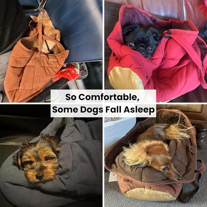 Plush Dog Purse Carrier for Small Dogs, Soft Dog Tote Bag - Image 2