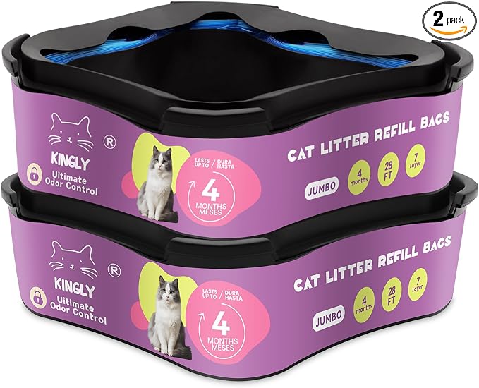 Premium Cat Litter Refill Bags |Jumbo 28FT 2-Pack | Lasts Up to 4 Months | 2 by Unknown