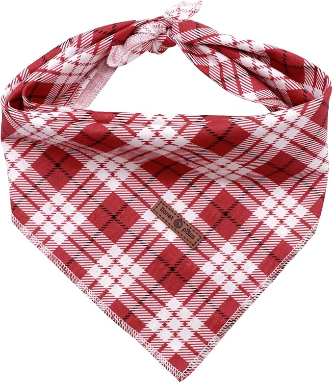 Lionet Paws Christmas Dog Bandana Washable Cotton Handkerchief Scarf Triangle by lionetpaws