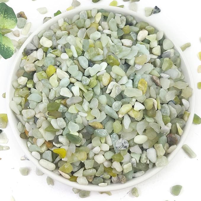 2LB Succulent and Cactus Pebbles, 1/5 Inch Jade Natural Decorative Polished by YISZM-ForYourNaturalLife