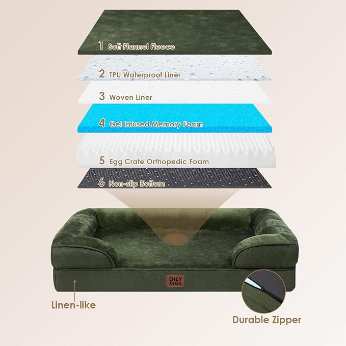 EHEYCIGA Orthopedic Dog Beds for Extra Large Dogs, Waterproof Memory Foam XL - Image 2
