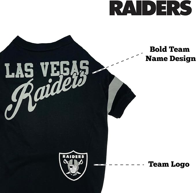 NFL Las Vegas Raiders Dog & Cat T-Shirt, Small. Football PET TEE - Image 5