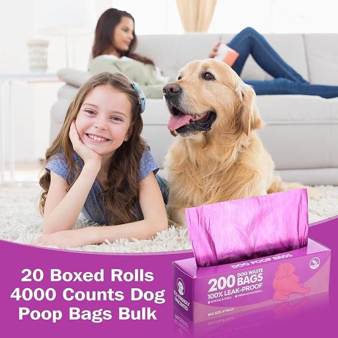 Sherr 20 Boxed Rolls 4000 Counts Dog Poop Bags Bulk Leak Proof Dog Waste Bags - Image 4