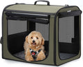 Dog Car Carrier Light Weight 24×17.7×20.5in, Dog Carrier Easy to Assemble by pecute