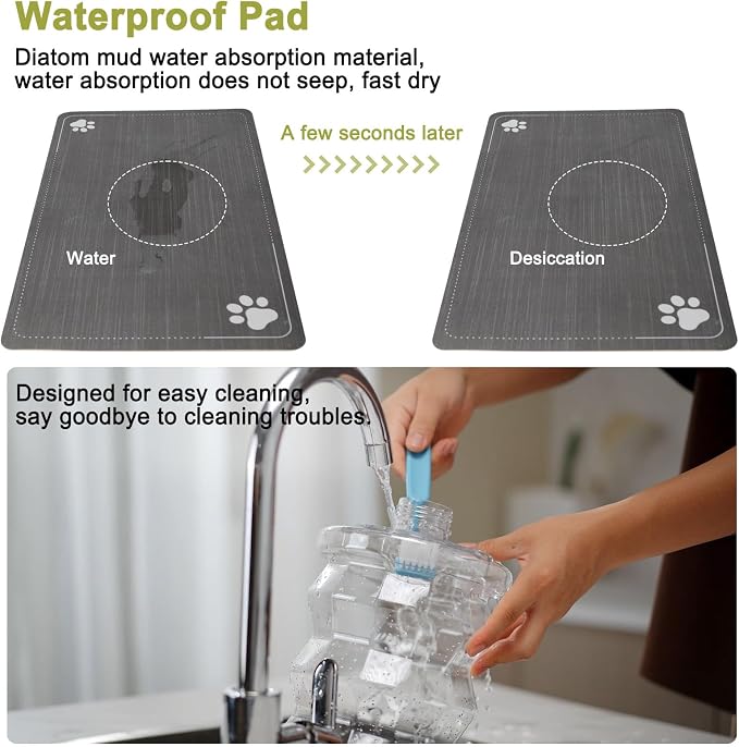 RIZZARI Large Water Dispenser for Dogs: 9L Automatic Stainless Steel Gravity - Image 6