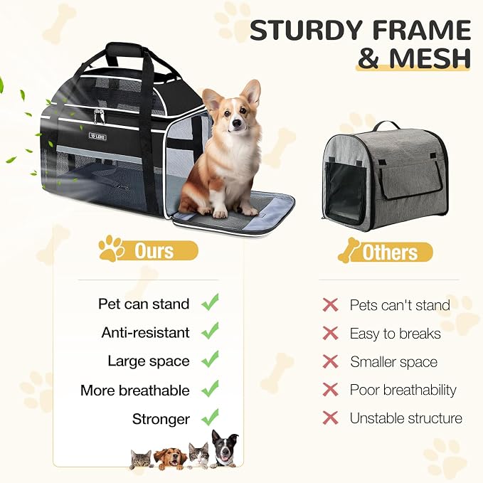 Lekereise Top-Expandable Pet Carrier 17x11x9.5 Inch Alaska Hawaiian Airline - Image 8