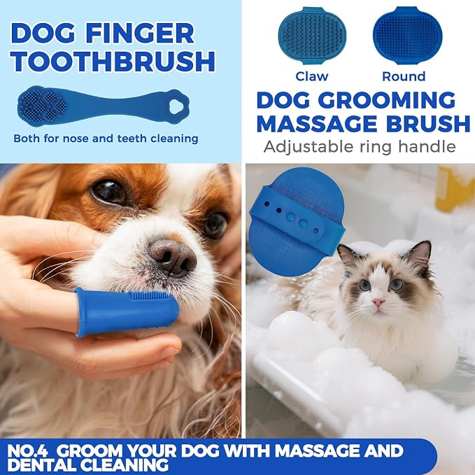 PAWCHIE Bath Grooming Kit for Pets, Washing Gloves, Bath Brush and Adjustable - Image 5