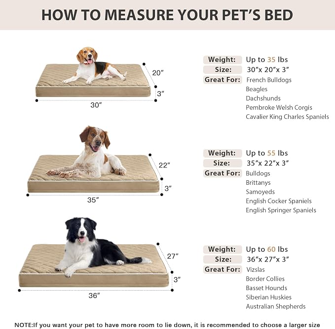 WNPETHOME Orthopedic Dog Bed Medium Size Dog, Waterproof Medium Dogs Bed - Image 5