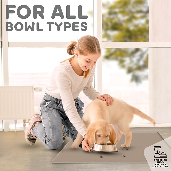 Dog Food Mat - Raised Edges Dogs Mat - Image 6