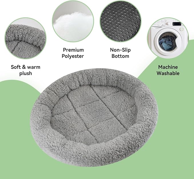 LESYPET Round Cat Bed for Cats Small Dogs - Image 3