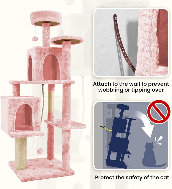 58.5inch Large Cat Tree Tower Condo - Image 5