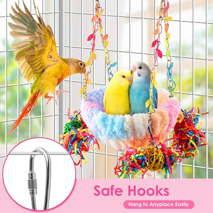 KATUMO Parakeet Nest, Parrot Breeding Bed Conure Snuggle Nest Cockatiel Swing - Image 4