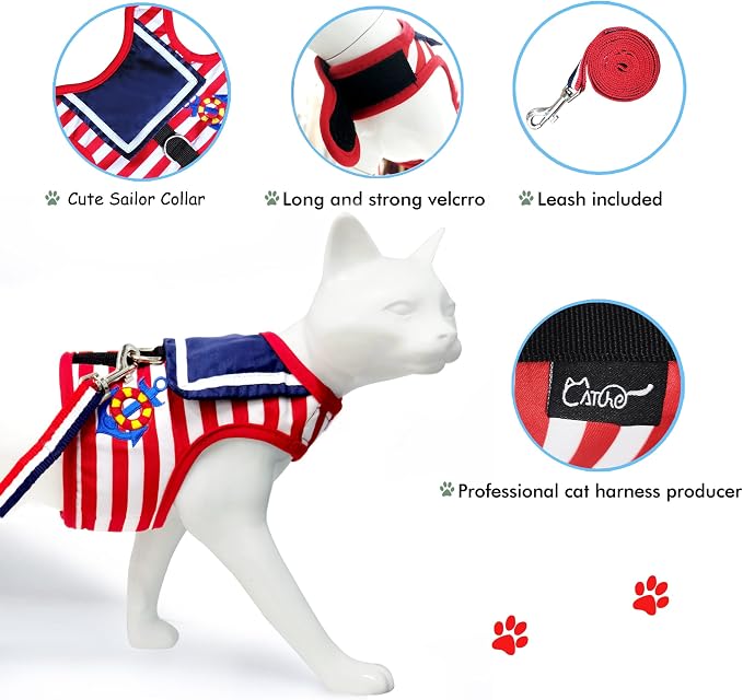 Cat Harness and Leash for Walking Escape Proof, Adjustable Cat Vest Harness - Image 5