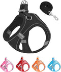S Black Soft Mesh Dog Harness and Leash Set, No Escape Puppy Harnesses by Unknown
