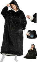 Mewaii Wearable Blanket Hoodie for Adults, Warm Sherpa & Soft Flannel Long by Mewaii