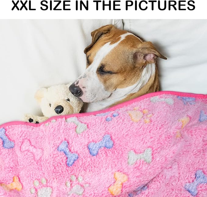 Dono 1 Pack 3 Dog Blankets, Soft Fluffy Fleece Pet Blanket Warm Sleep Mat Paw - Image 6