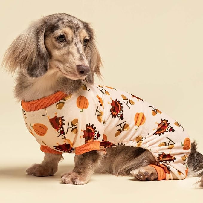 Fitwarm Thanksgiving Turkey Dog Pajamas, Funny Dog Winter Clothes - Image 3