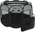 Dark Grey Puppy Playpen for Large Dog Cat, Dogs Tent Crates Cage Indoor/Outdoor by Siedihit