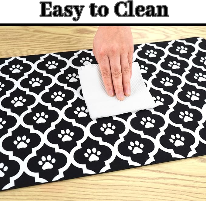 Dog Food Mat 16X24 Inch Pet Feeding Absorbent Mats - Image 6