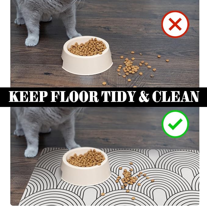 Dog Food Mats for Floors Absorbent, Pet Cat Food Mat - Image 5
