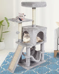 MIAO PAW Grey Cute Cat Tree for Indoor Cat Tower by MIAOPAWbabycarriersnuggleupandultraSoft