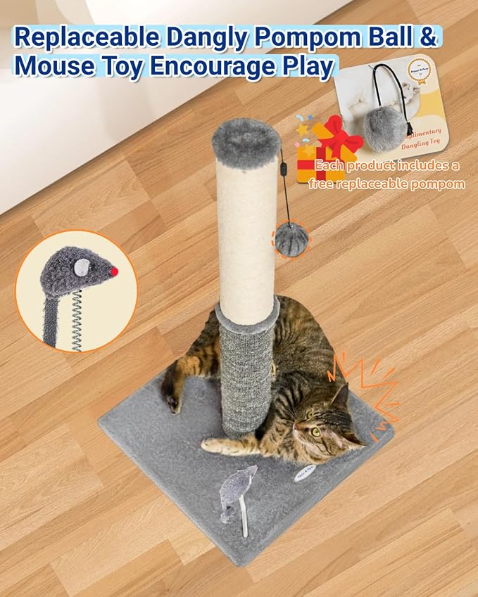 Happi N Pets 29.5" Tall Cat Scratching Post, Cat Scratchers - Image 5