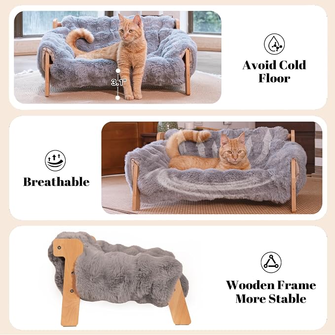 CHEERHOME PETS Elevated Cat Couch Bed - Image 4