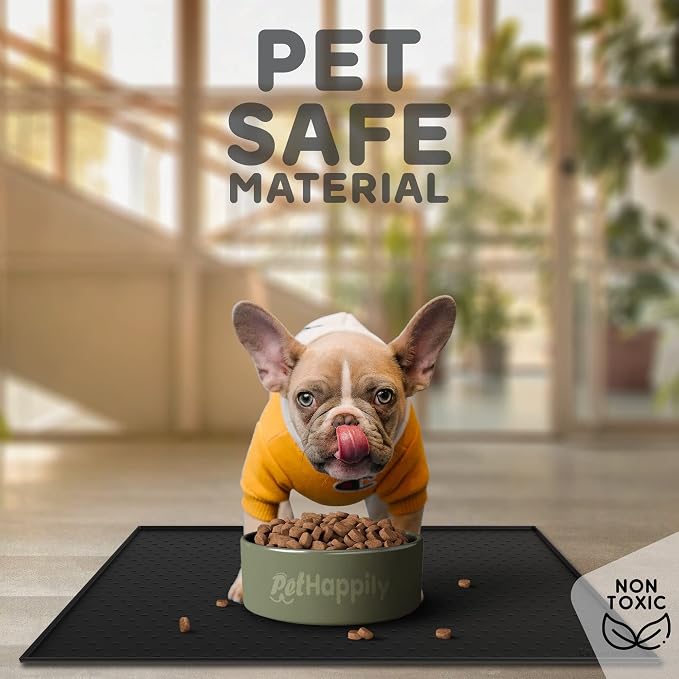 Dog Food Mat - 28x18 Raised Edges Dogs Mat - Image 3