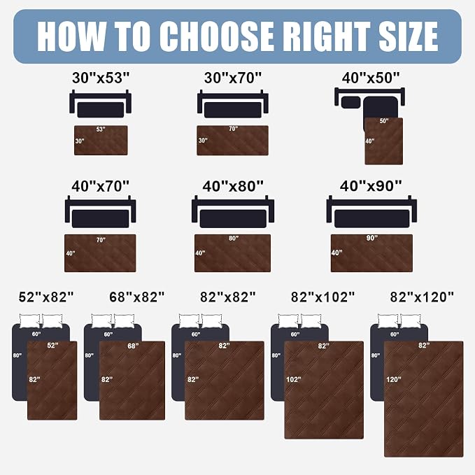 Smiry Waterproof Dog Bed Cover Blanket 30x70, Soft Reversible Pet Blanket - Image 6