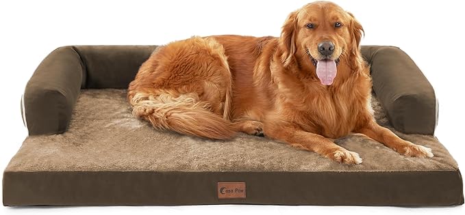 Orthopedic Dog Beds for Extra Large Dogs, Waterproof Egg Crate Foam XL Dog Bed by CasaPaw