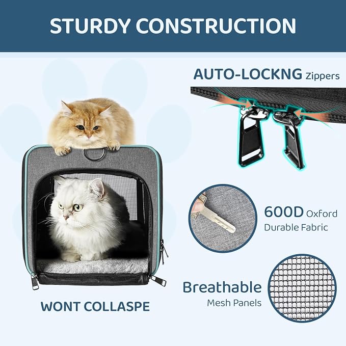 Soft-Sided Pet Carrier for Air Travel 18x11x11 Inch - Image 5