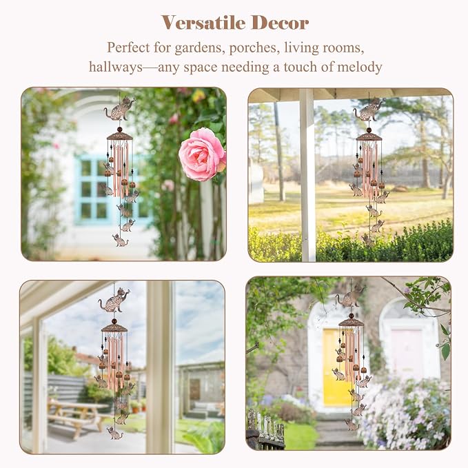 Cat Wind Chimes for Outside, Decoration for Outdoor - Image 6