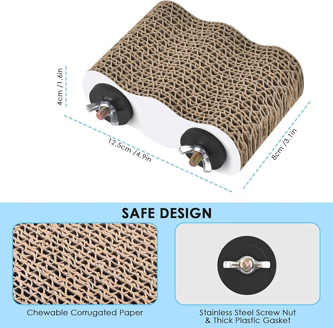 KATUMO Bird Perch Conure Cage Stand Parakeet Shredder Foraging Toys Cockatiel - Image 2