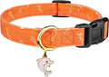 Cotton Handmade Dog Collar Cute and Distinctive Patterns Orange Fish by Fyeqyaou