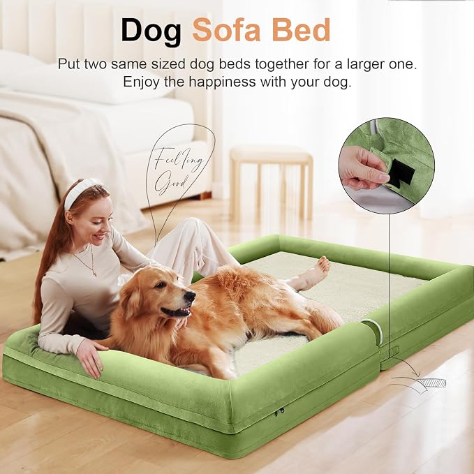 Large Dog Bed Orthopedic Washable: Jumbo Dog Bed Bolster Extra Large Dogs Egg - Image 3