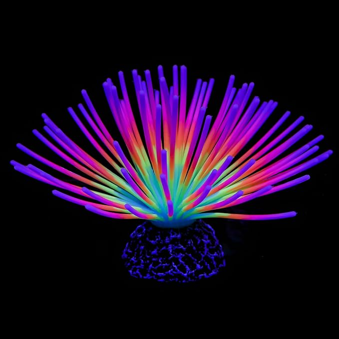 Uniclife Aquarium Imitative Rainbow Sea Urchin Ball Artificial Silicone Ornament by UnicLife