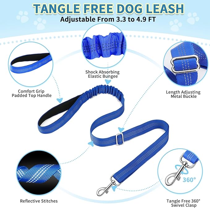 SlowTon No Pull Small Dog Harness and Leash Set, Puppy Soft Vest Harness Neck & - Image 8