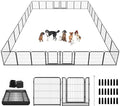Dog Playpen Outdoor Extra Wide 32 Piece Panels Heavy Duty Dog Fence 32" Height by Committedtobetterpetlife