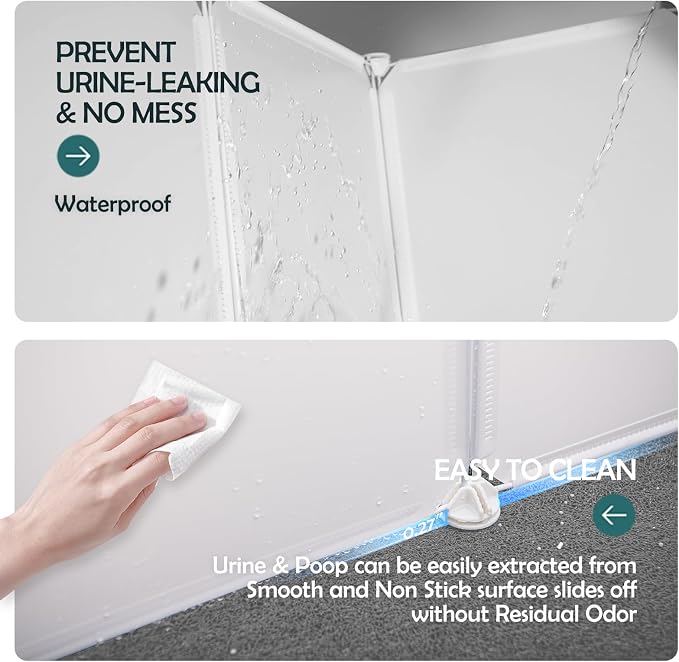 MEEXPAWS Cat Litter Box Enclosure Splash Guard Extra Large 28L × 21.5W x 18H - Image 3