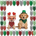 Weewooday 50 Pcs Valentine's & St. Patrick's Day Dog Bandanas Bulk Red & Green by Weewooday