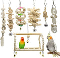 Deloky 7 Packs Bird Parrot Swing Chewing Toys-Hanging Bell Bird Cage Toys by Unknown