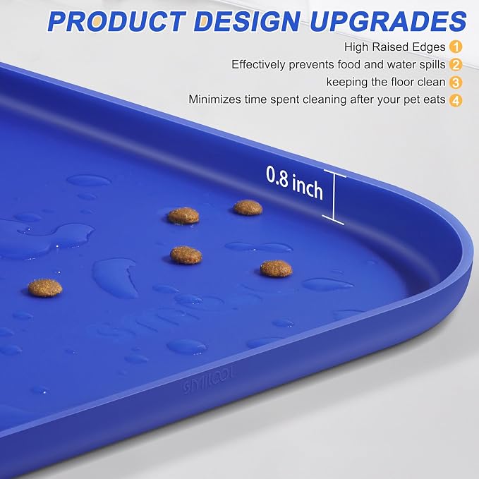 Silicone Pet Feeding Mat with Raised Edge - Image 4