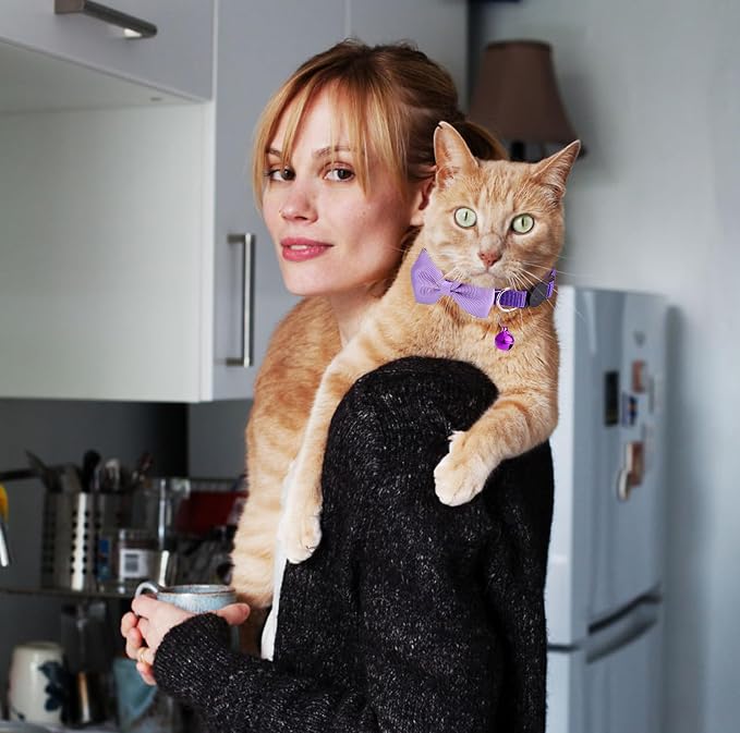 16 PCS Cute Cat Collar with Bells Kitten Collars - Image 4