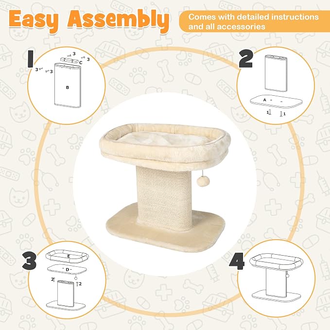 Tangkula Cat Tree for Indoor Cats, 2-Tier Cat Tower - Image 9