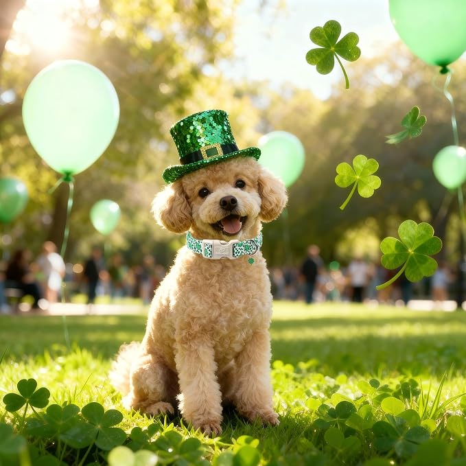 St Patricks Day Dog Collar for Puppy Small Dogs - Image 3