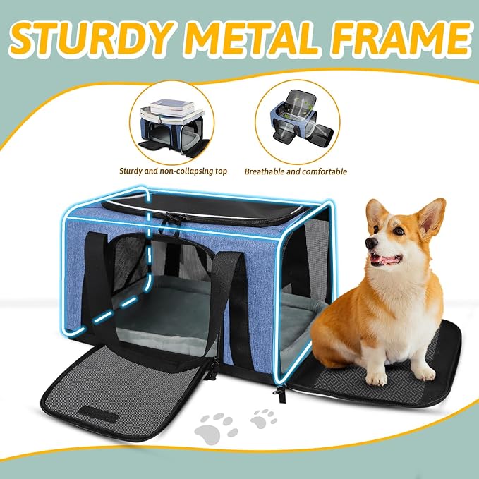 Petskd Pet Carrier 17x11x9.5 Alaska Airline Approved, Pet Travel Carrier Bag - Image 6