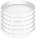 6 Pack Plastic White Plant Saucers by Bleuhome