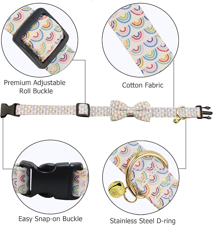 Yizepet Dog Collar with Bow Tie- Adjustable pet Collar - Image 4